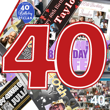 40th Birthday Framed Gifts & Personalised Photo Banners