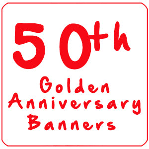 50th Golden Wedding Anniversary Personalised Gifts and Photo Banners