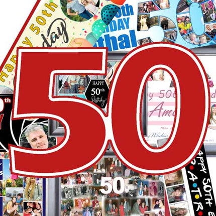 50th Birthday Framed Gifts & Personalised Photo Banners