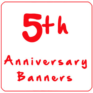 5th Wedding Anniversary Personalised Gifts and Photo Banners