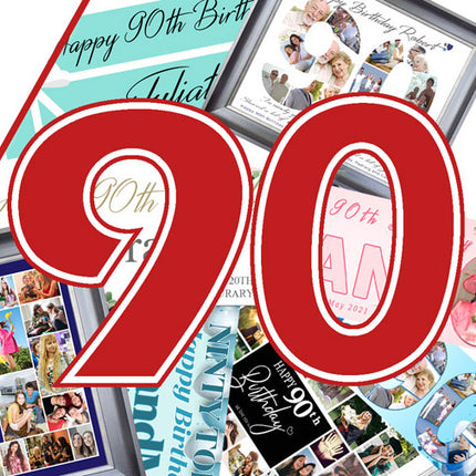 90th Birthday Framed Gifts & Personalised Photo Banners