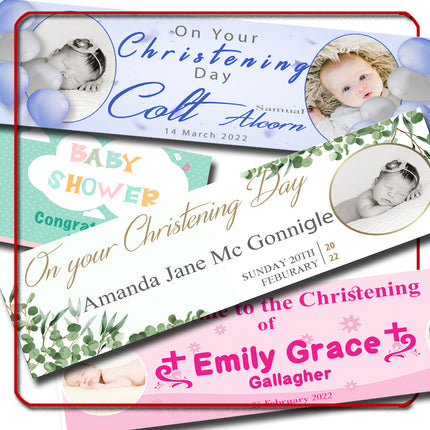 Christenings, Naming Day & Baby Showers Banners