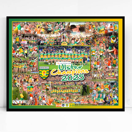 Donegal Rising Ulster Champions 2025 Commemorative Donegal GAA Photo Collage