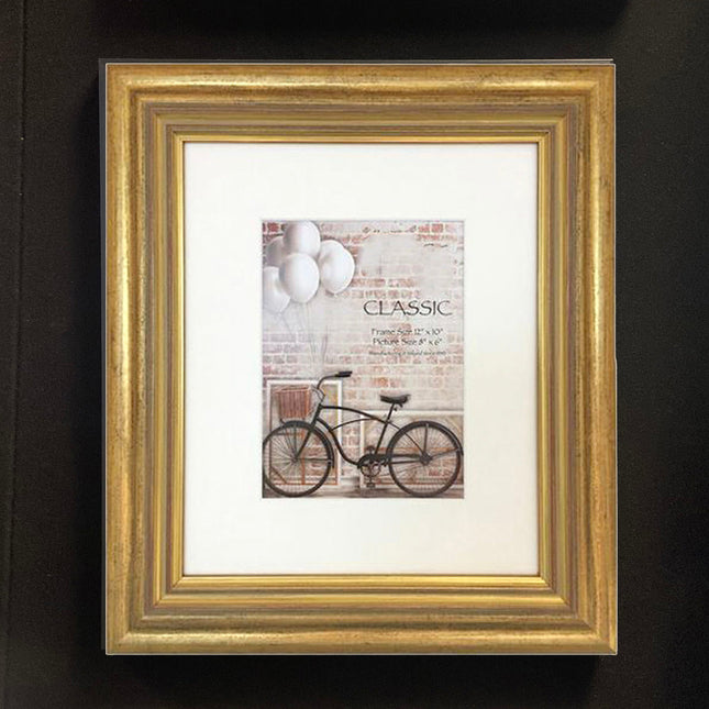 50X40cm (20x16inch) Classic Gold Wooden Frame Mounted For 16X12 Print