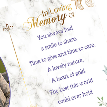 Golden Lavender Personalised Memorial Slate Plaque