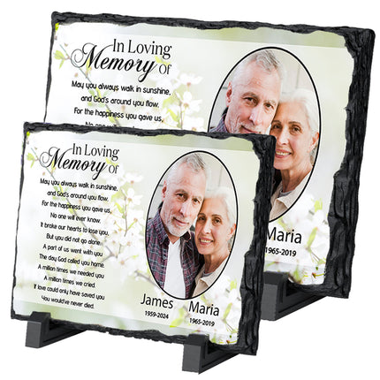 Sunlight & Shadows Personalised Memorial Slate Plaque