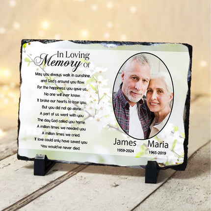 Sunlight & Shadows Personalised Memorial Slate Plaque