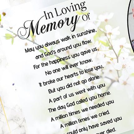 Sunlight & Shadows Personalised Memorial Slate Plaque