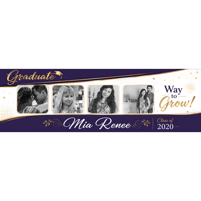 Growing Into Education Graduation Personalised Banner