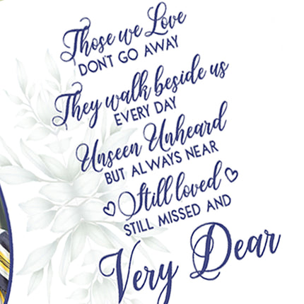 Ever Near Purple Floral Personalised Memorial Slate Plaque