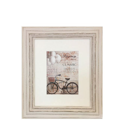40X30cm (16X12 Inch) Classic White Wooden Frame Mounted For 12X8 Print