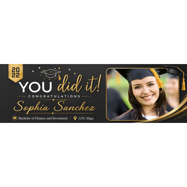 Congratulations You Did It Personalised Graduation Banner