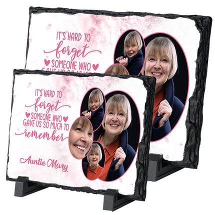 So Much to Remember Soft Pink Personalised Memorial Slate