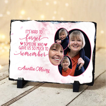So Much to Remember Soft Pink Personalised Memorial Slate