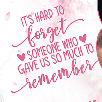 So Much to Remember Soft Pink Personalised Memorial Slate