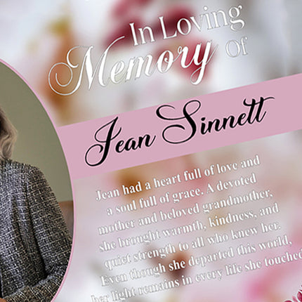 Blossom Tribute Personalised Memorial Slate with Custom Inscription