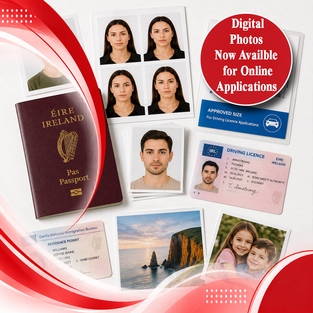 Professional passport and ID photo service at McGee's Photo Centre in Killybegs Donegal