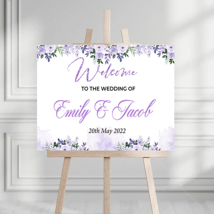 Lavender By Winter Personalised Welcome Board