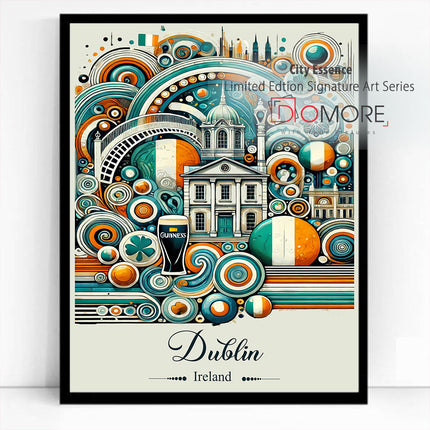 Dublin Ireland Emerald Echoes By FusionVista Artworks