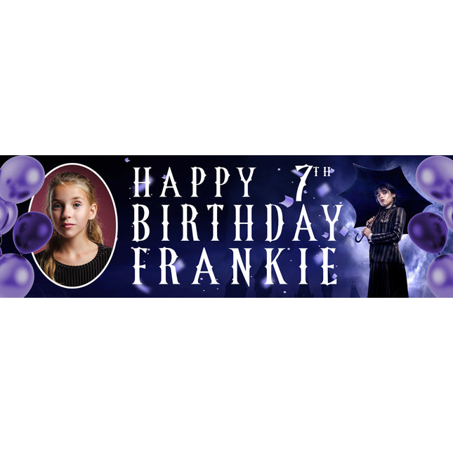 Wednesday Magical Birthday Personalised Banner
