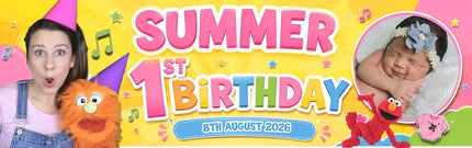 Ms. Rachel Birthday Theme Personalised Photo Banner