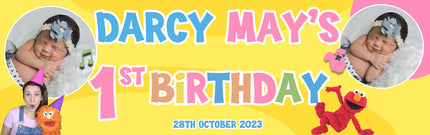 Ms. Rachel Birthday Theme Personalised Photo Banner