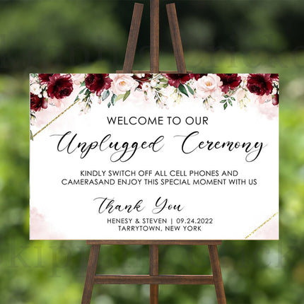 Red Roses Boxed Personalised Floral Welcome Board