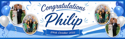 Congratulations Personalised Photo Banner