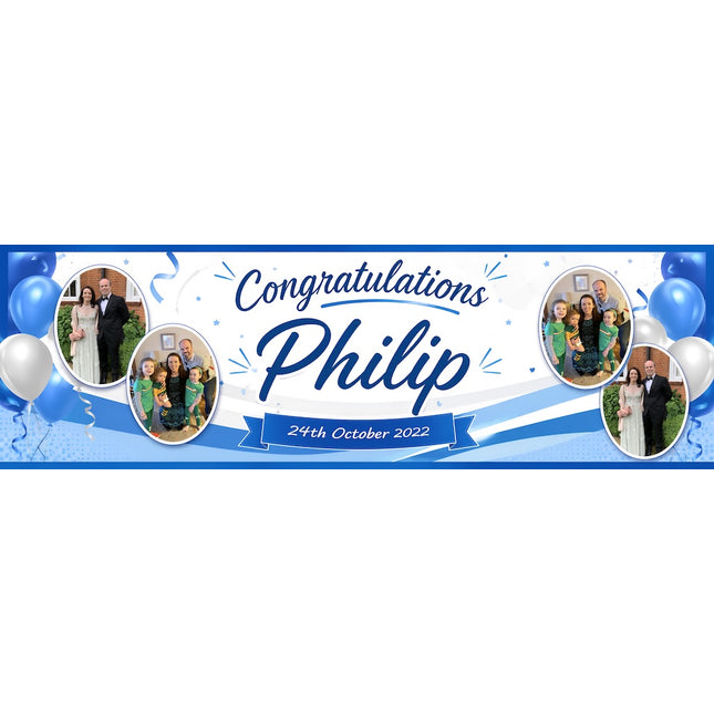 Congratulations Personalised Photo Banner