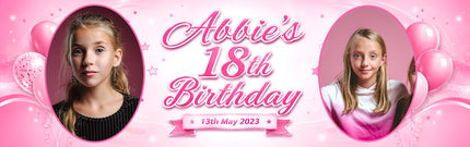 Cheers to 18 Years and Counting! Personalised Photo Banner
