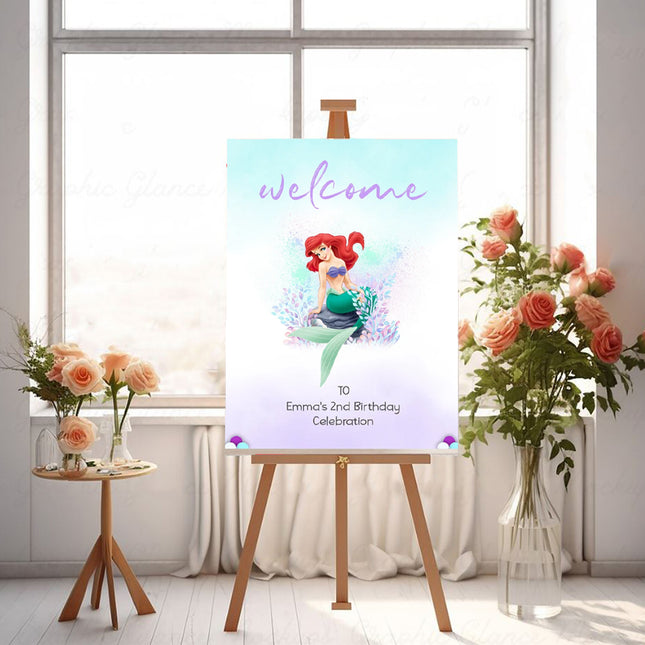 The Little Mermaid Personalised Welcome Board