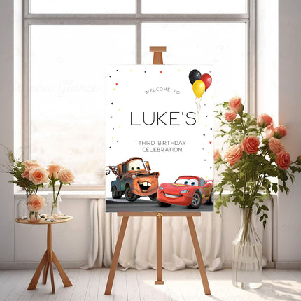 Pixars Cars Personalised Welcome Board
