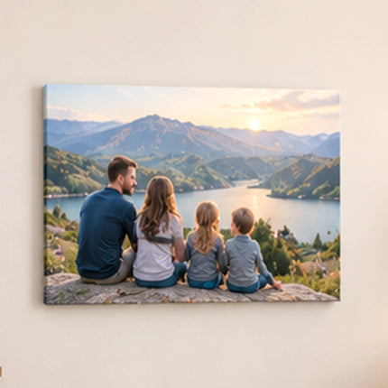 16×12 Personalised Landscape Photo Canvas Print | 40×30 cm A3 Size