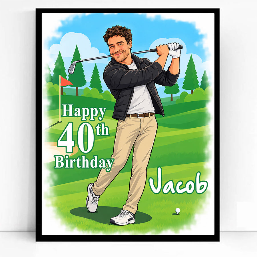 Half Body CartoonMeNow Hand Drawn Caricature Portrait Birthday Gift