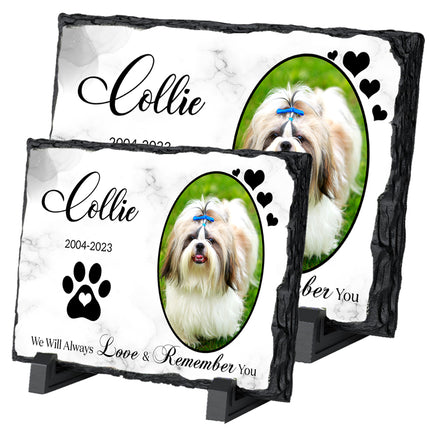 Forever Loved Pet Remembrance Slate Suitable For Outdoors & Indoors