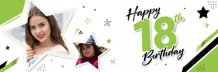 Happy 18th Party Personalised Photo Banner