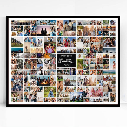 Happy 18th Birthday - This Is Your Life Framed Photo collage Birthday Gift