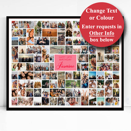 Happy 18th Birthday - This Is Your Life Framed Photo collage Birthday Gift