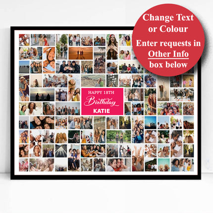 Happy 18th Birthday - This Is Your Life Framed Photo collage Birthday Gift