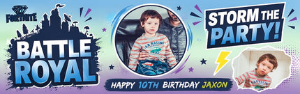 Fortnite Battle Royal Birthday Party Personalised Photo Banner