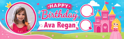 Princess Day Party Personalised Photo Banner