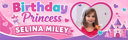 Birthday Princess Party Personalised Photo Banner