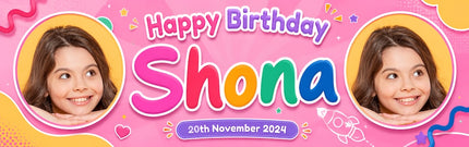 its Your Birthday Party Personalised Photo Banner