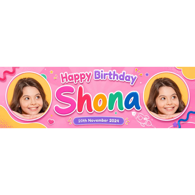 its Your Birthday Party Personalised Photo Banner