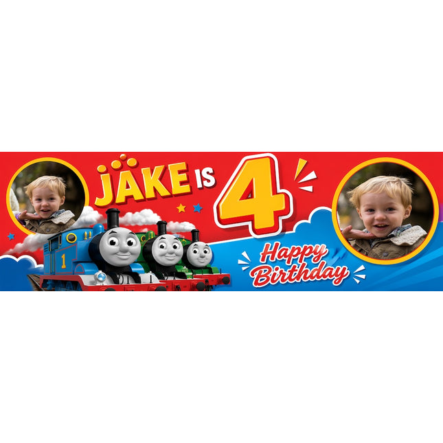 Thomas The Tank Engine Birthday Party Personalised Photo Banner