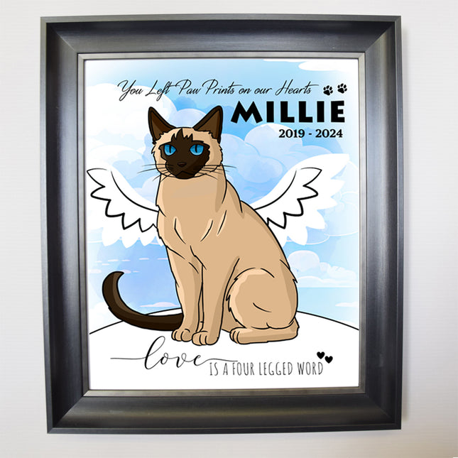 Paws Forever Memorial Portrait CartoonMeNow Hand Drawn Caricature