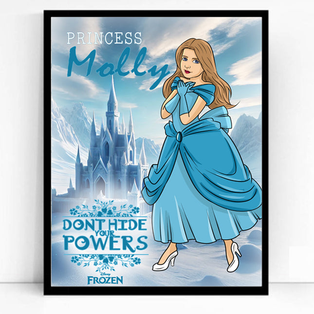 Once Upon A Princess CartoonMeNow Hand Drawn Caricature Portrait