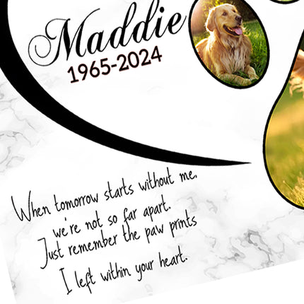 In Loving Memory Dog Grave Plaque