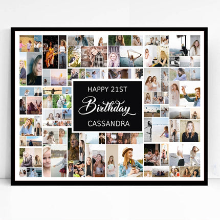 Happy 21st  Birthday - This Is Your Life Framed Collage