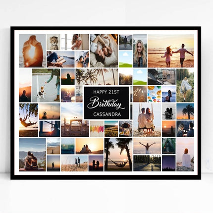 Happy 21st  Birthday - This Is Your Life Framed Collage